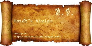 Matók Vivien névjegykártya